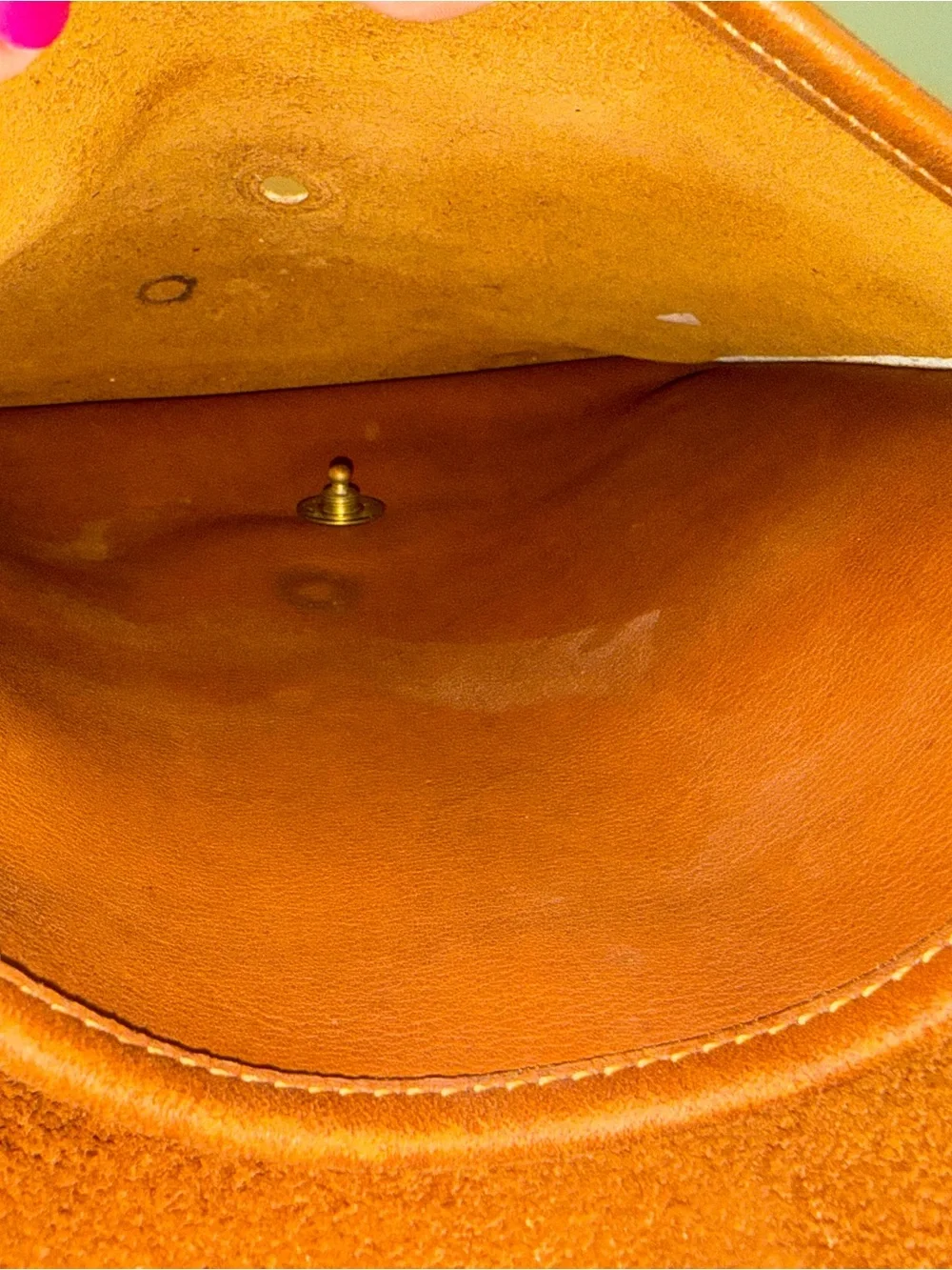 Coach Vintage Scout British Tan Leather Crossbody Bag With Brass Snap 9890